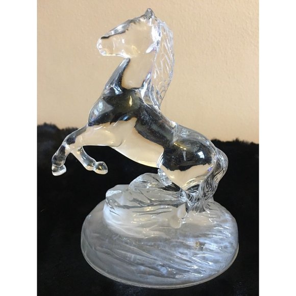 RCR Crystal Horse Animal Rearing Clear Crystal Glass Excellent Condition - Picture 2 of 5